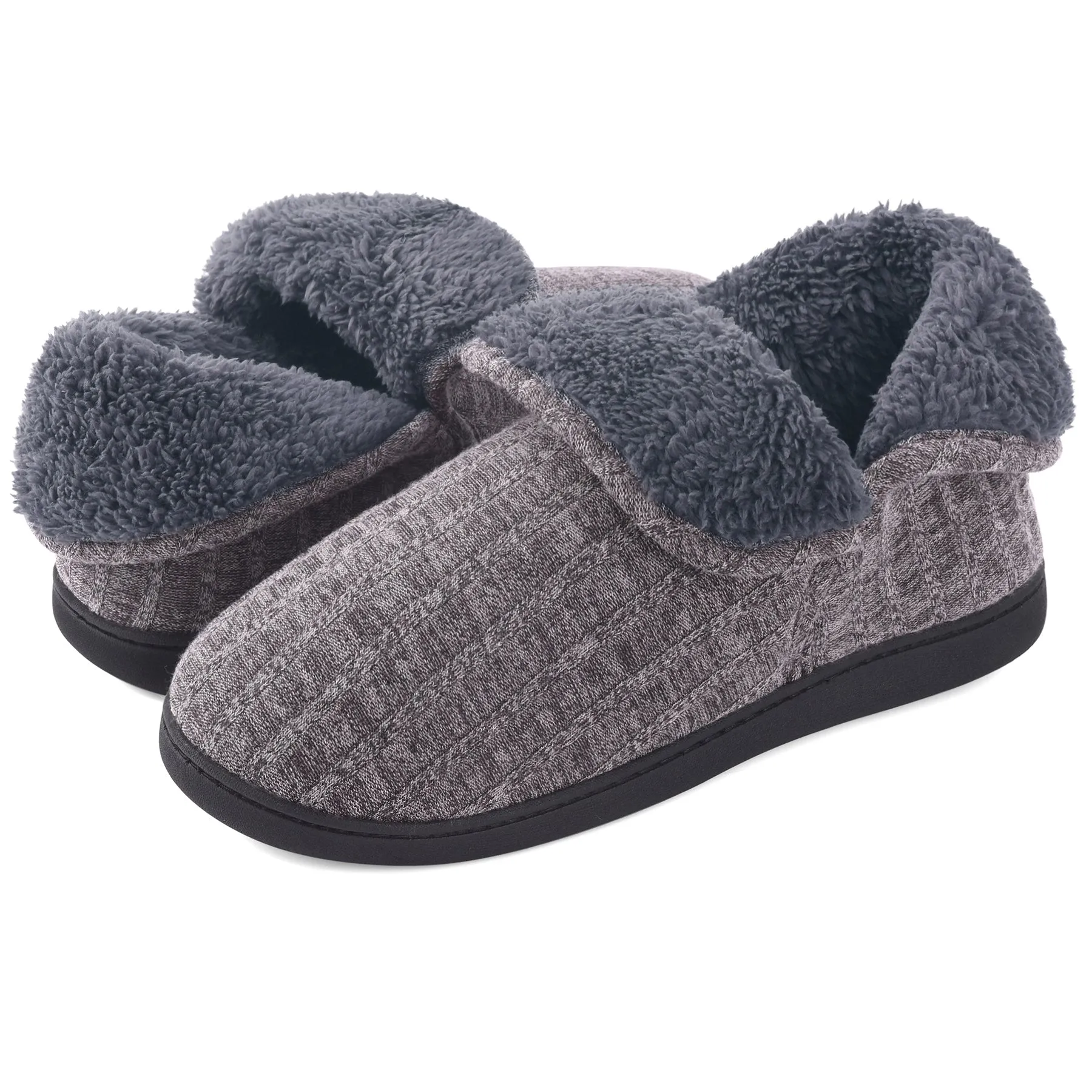 VONMAY Men's Fuzzy Slippers Memory Foam Booties Comfy House Shoes