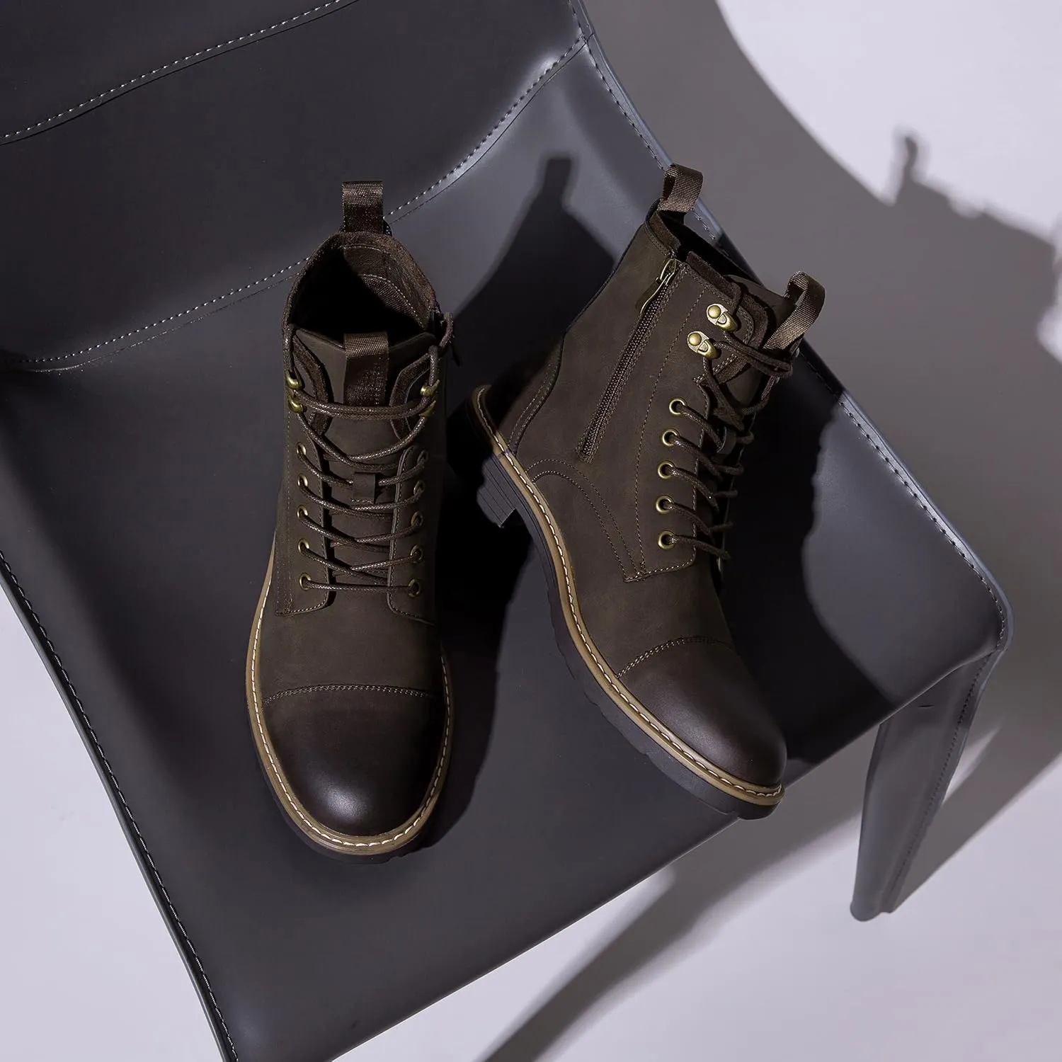 Vostey Mens Boots Motorcycle Casual Boots For Men