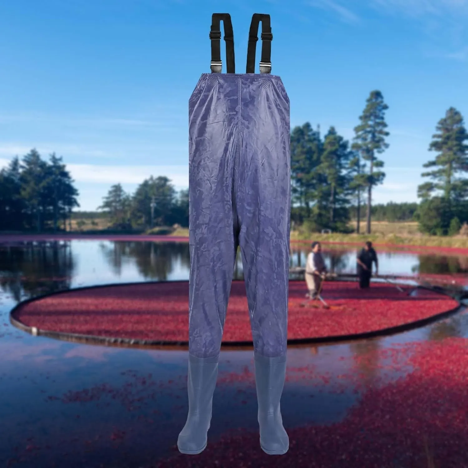 Waders for Men Waterproof One Piece Jumpsuits Lightweight Pants Durable Bootfoot Wader for Duck Hunting Fishing