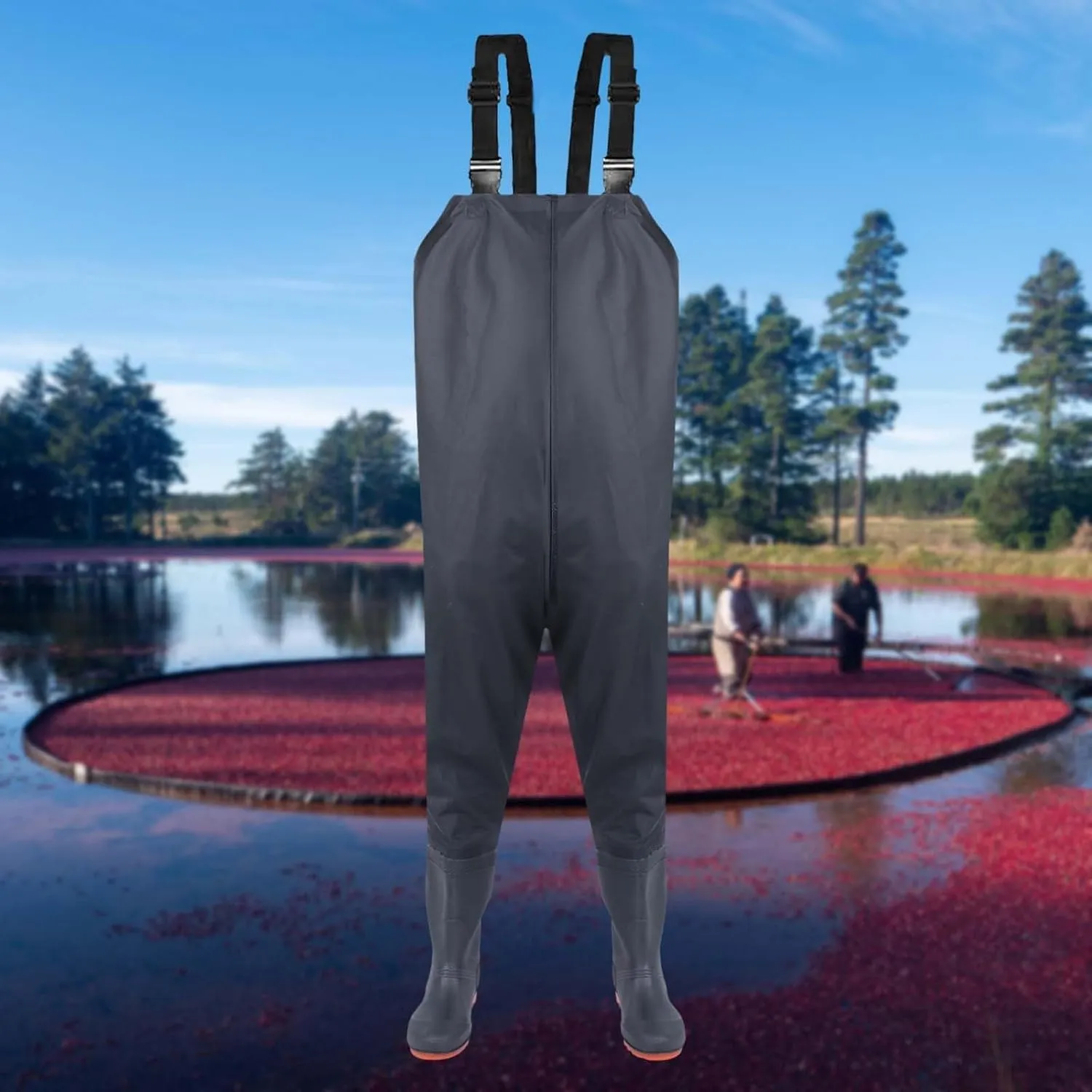 Waders for Men Waterproof One Piece Jumpsuits Lightweight Pants Durable Bootfoot Wader for Duck Hunting Fishing