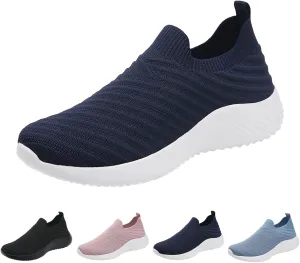 Walking Shoes for Women Slip on Sneakers with Memory Foam Casual Comfortable Non Slip Work Shoes Arch Support Sneakers