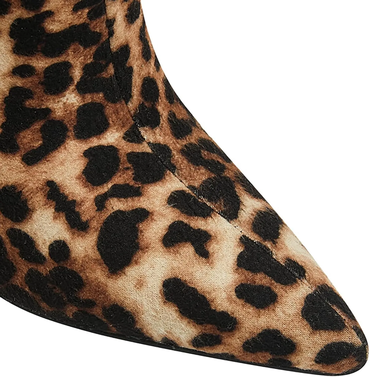 Wanliluxy Shark Teeth Ankle Boots Morso Boots Animal Pattern Boots Rhinestone Ankle Boots