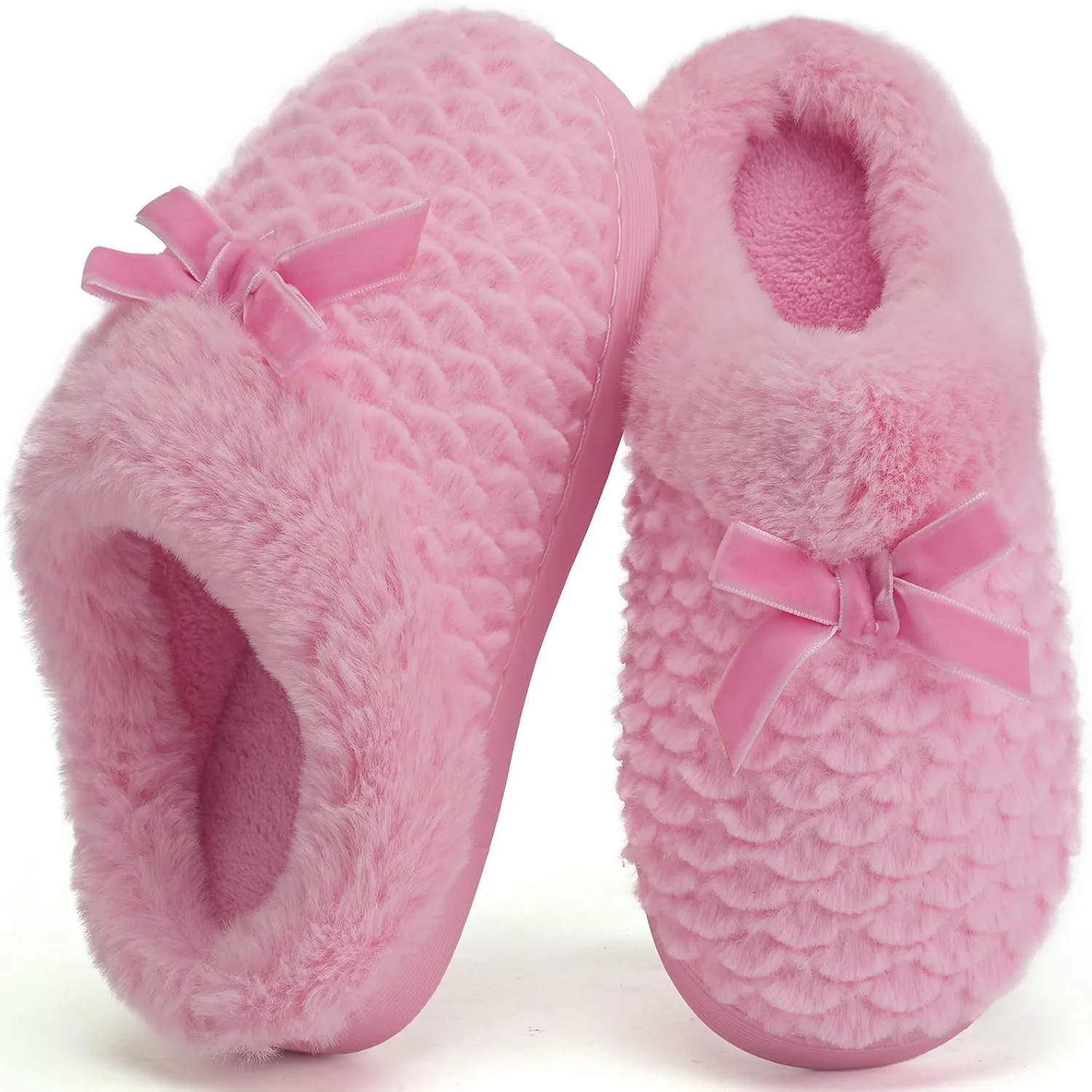 WateLves Girls Slippers Kids Slip On Winter House Shoes Anti-Slip Soft Coral Fleece Slipper for Indoor & Outdoor