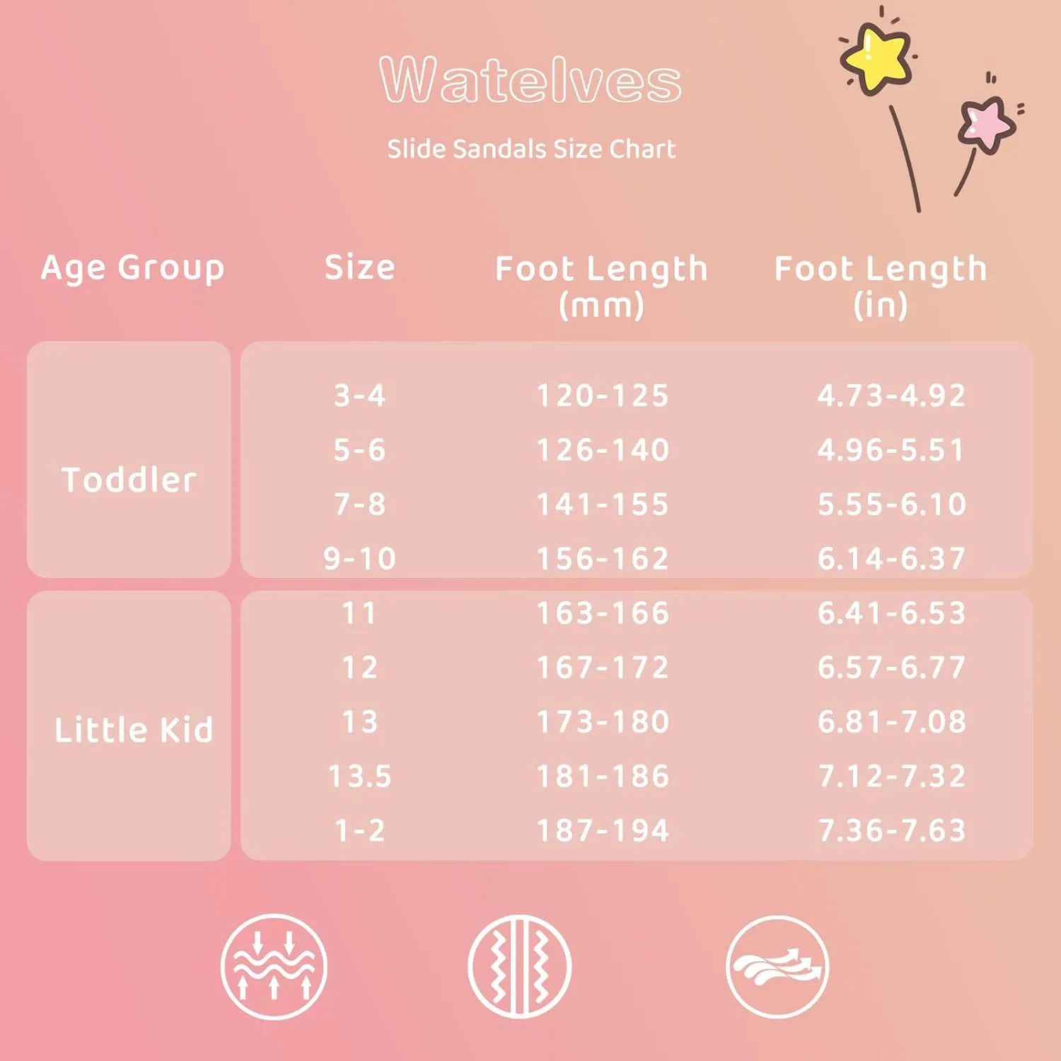 WateLves Toddler Boys Girls Slides Sandals for Swim Beach Kids Water Shoes Casual Slippers