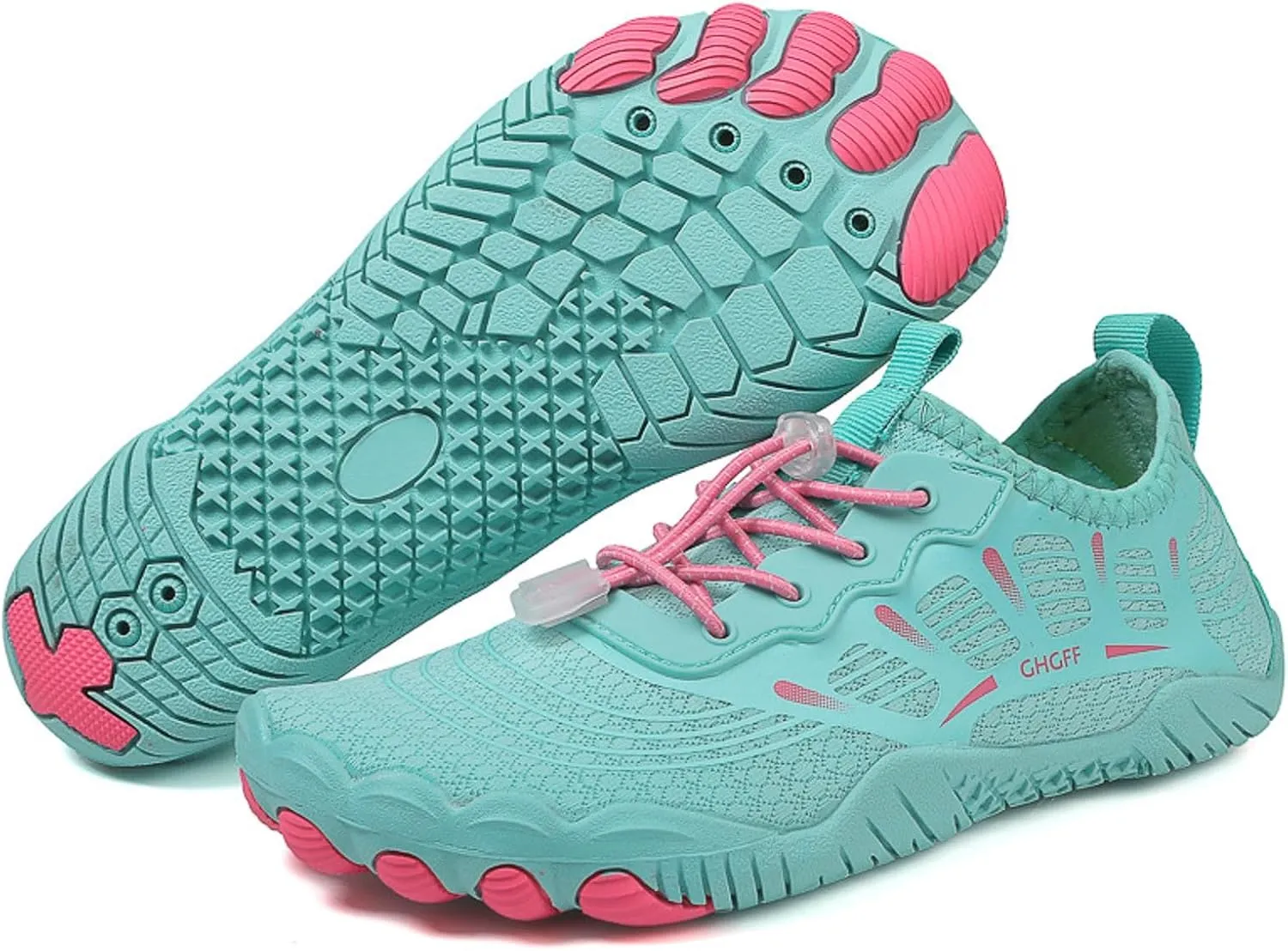 Water Shoes for Women Men Quick-Dry Swim Beach Barefoot River Aqua Shoes for Hiking Boating Wading Surfing Sand Volleyball Non Slip Indoor Yoga Boxing Fitness Sneakers with Adjustable Lace Adult