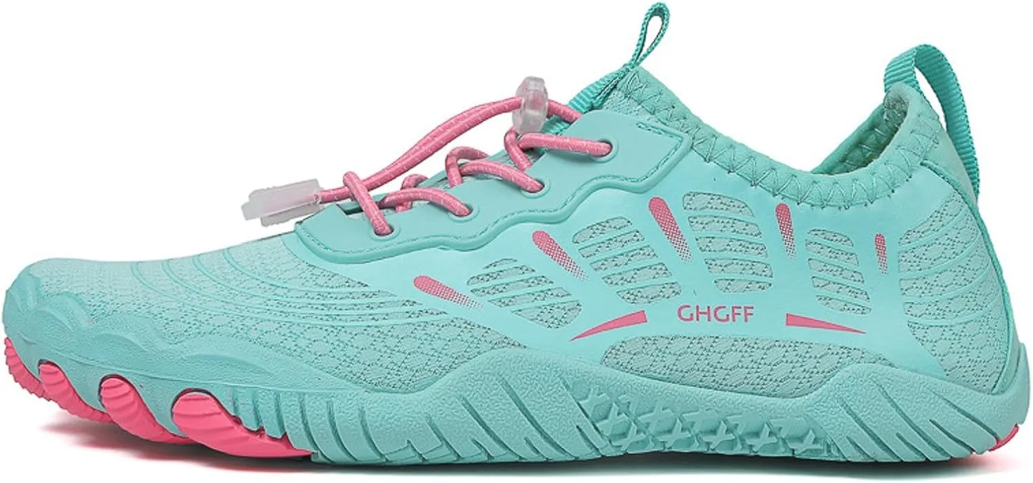 Water Shoes for Women Men Quick-Dry Swim Beach Barefoot River Aqua Shoes for Hiking Boating Wading Surfing Sand Volleyball Non Slip Indoor Yoga Boxing Fitness Sneakers with Adjustable Lace Adult