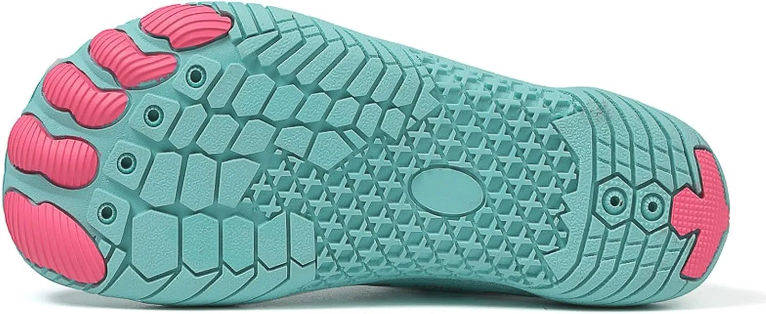 Water Shoes for Women Men Quick-Dry Swim Beach Barefoot River Aqua Shoes for Hiking Boating Wading Surfing Sand Volleyball Non Slip Indoor Yoga Boxing Fitness Sneakers with Adjustable Lace Adult