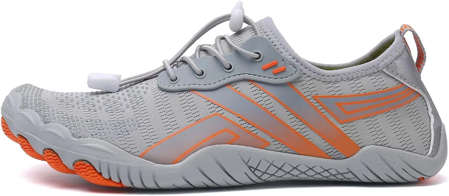 Water Shoes for Women Men Quick-Dry Swim Beach Barefoot River Aqua Shoes for Hiking Boating Wading Surfing Sand Volleyball Non Slip Indoor Yoga Boxing Fitness Sneakers with Adjustable Lace Adult