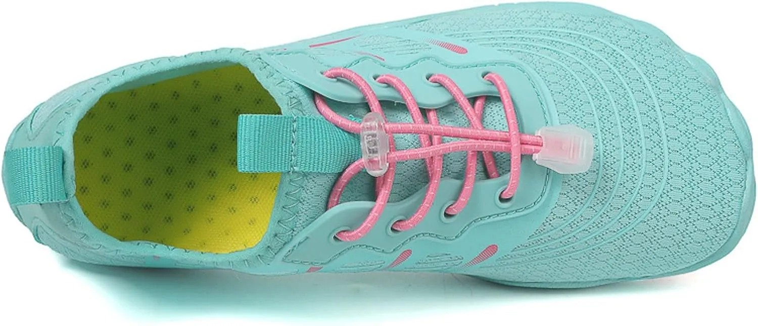 Water Shoes for Women Men Quick-Dry Swim Beach Barefoot River Aqua Shoes for Hiking Boating Wading Surfing Sand Volleyball Non Slip Indoor Yoga Boxing Fitness Sneakers with Adjustable Lace Adult