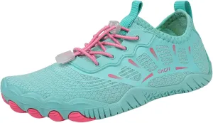 Water Shoes for Women Men Quick-Dry Swim Beach Barefoot River Aqua Shoes for Hiking Boating Wading Surfing Sand Volleyball Non Slip Indoor Yoga Boxing Fitness Sneakers with Adjustable Lace Adult
