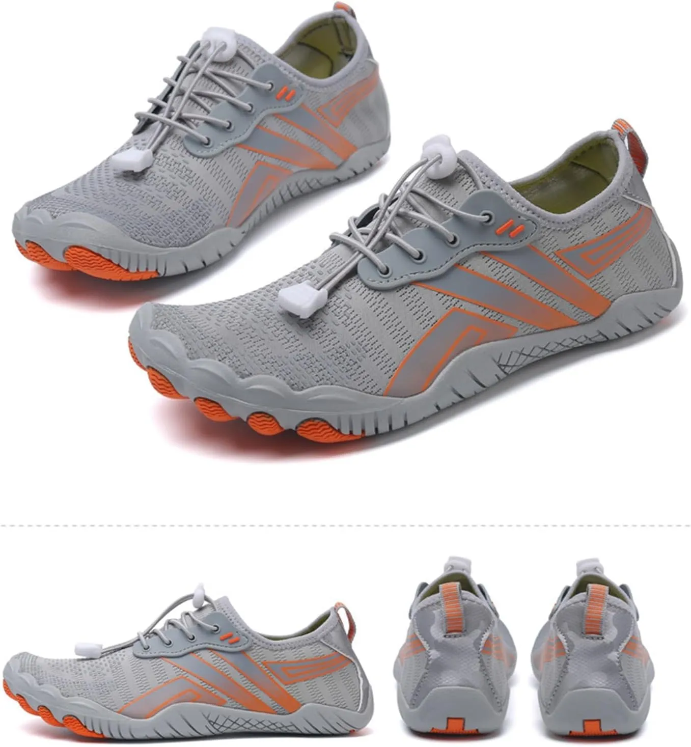 Water Shoes for Women Men Quick-Dry Swim Beach Barefoot River Aqua Shoes for Hiking Boating Wading Surfing Sand Volleyball Non Slip Indoor Yoga Boxing Fitness Sneakers with Adjustable Lace Adult