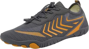 Water Shoes Men Women Quick-Dry Swim Lake Kayaking Shoes Beach Non Slip Surfing Wading Pool Summer Breathable Barefoot Shoe with Adjustable Lace and Cushion Sole Comfy Vacation Travel Shoe
