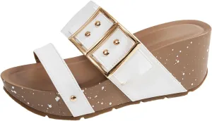 Wedge Platform Sandals for Women 2025 Open Toe Slingback Slip On Summer Casual Wedges Sandals Thick Sole Retro Comfortable Lightweight Dressy Beach Travel Walking Casual Boho Slippers