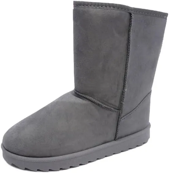 Wild Diva Womens Winter Warm Fuzzy Boots Comfort Snow Boots with Fur Lined Melon-05