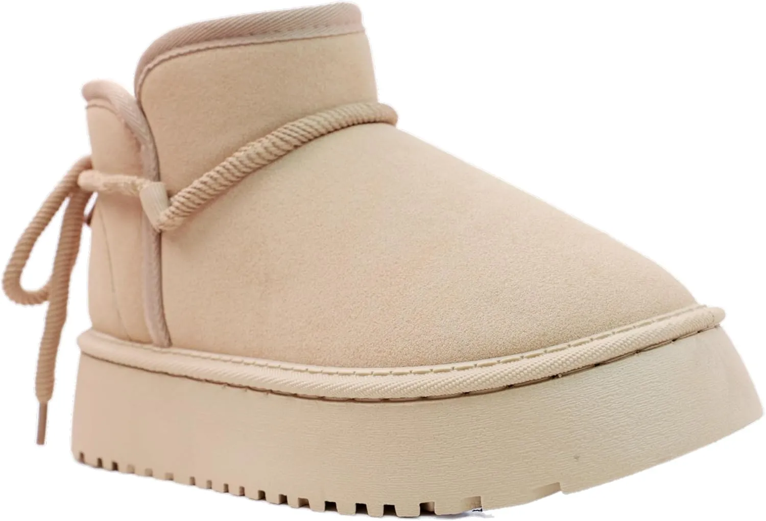 Winter Ankle Boots for Women - Water Resistant Leather Booties Non-Slip Platform Suede Mini Women's Boots - Perfect for Christmas Gifts