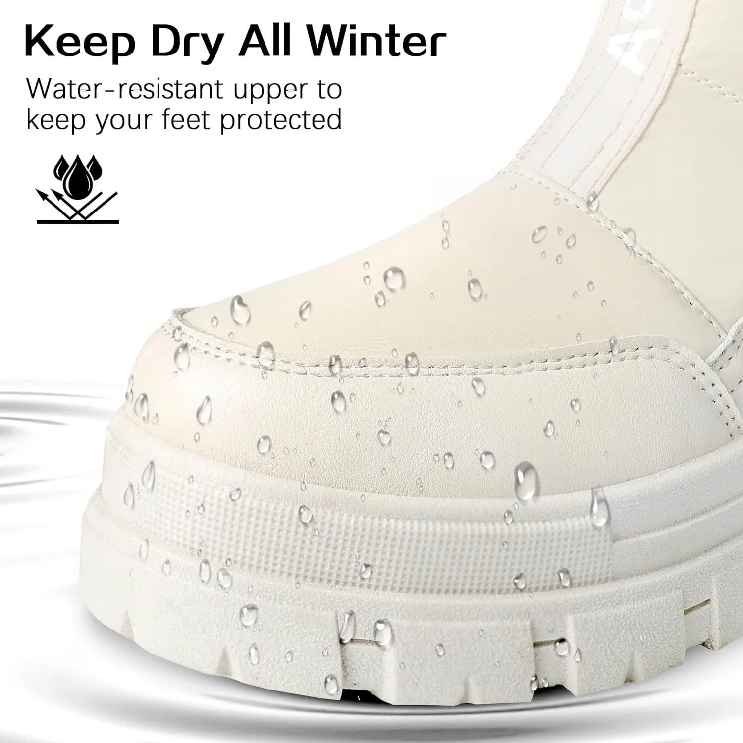 Winter Boots for Women Waterproof, Snow Boots for Women, Womens Mid Calf Low Heel Zip Up Anti-Slip Warm Booties Comfortable for Outdoor Walking Hiking