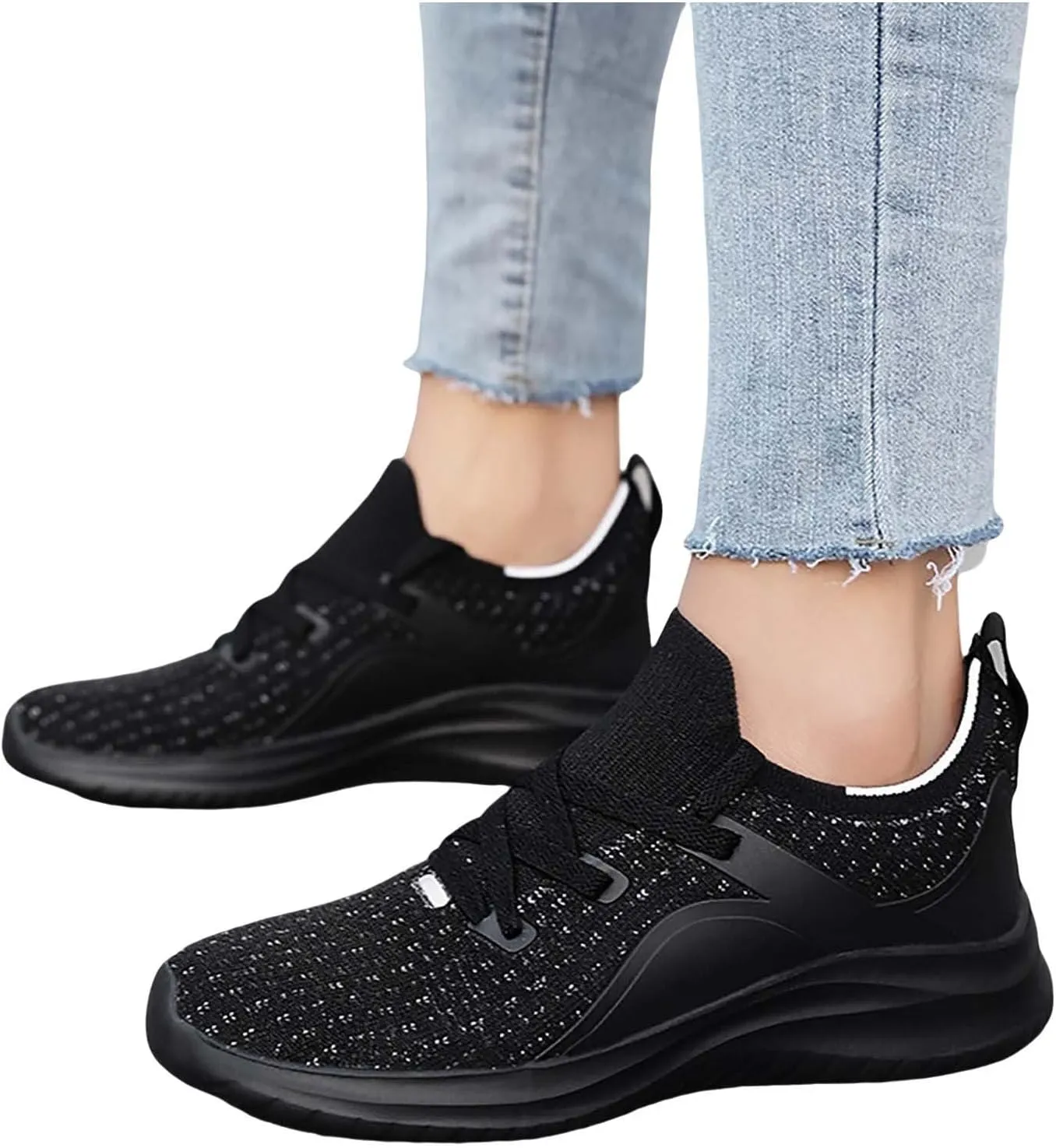 Women Gym Shoes Breathable Mesh Soft Platform Slip On Sneakers Summer Casual Comfortable Non Slip Running Sport Shoes