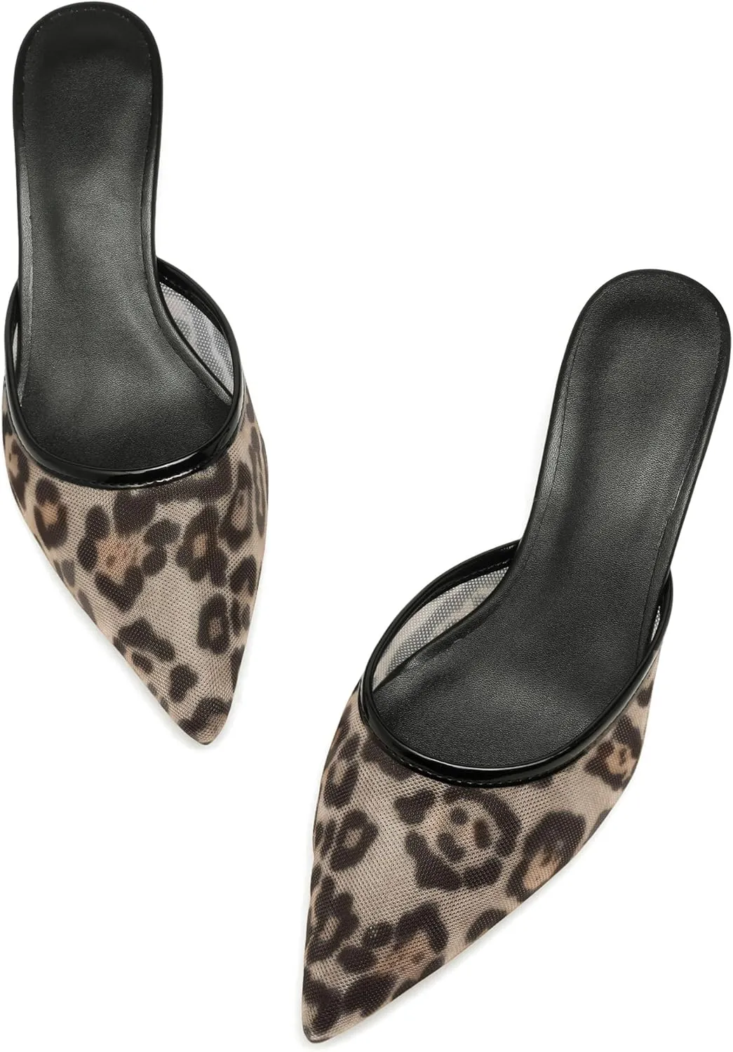 Women Kitten Heels Mules Closed Pointed Toe Slip on Backless Stiletto Slingback Heels Wedding Dress Pumps Shoes