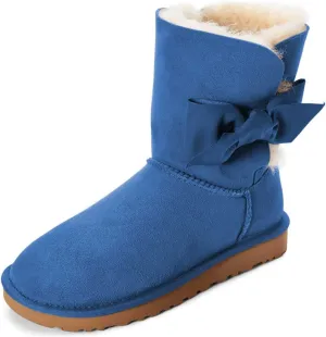 Women Mid Calf Snow Boots Warm Fur Winter Flats Booties Comfortable Casual Shoes Size 4-15 US