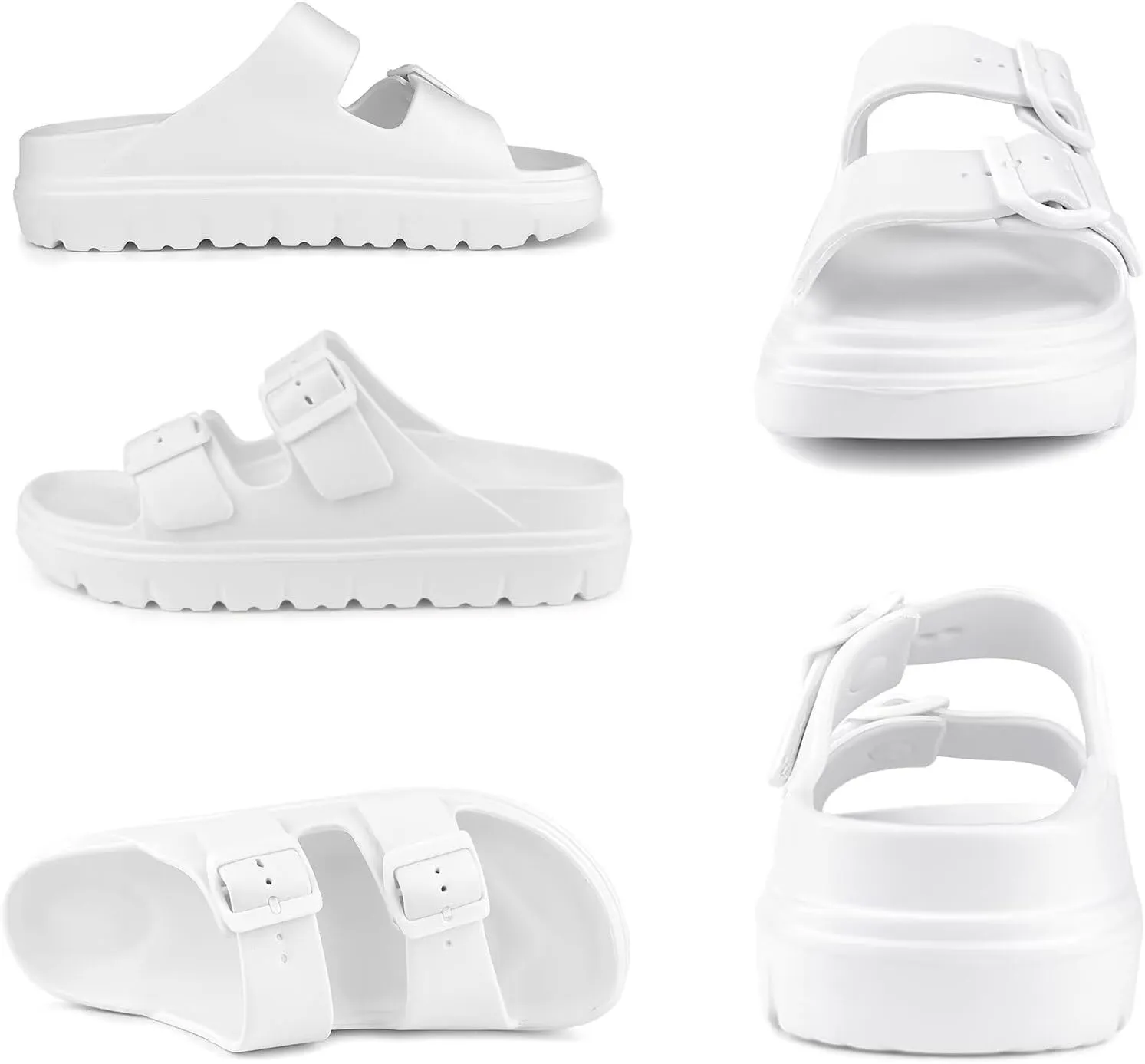 Women Platform Sandals with Arch Support, Adjusetable Buckles Chunky Eva Slides for Woman, Comfortable Lightweight Summer Sandal for Beach,Walking,Sandalias de Plataforma Para Mujer