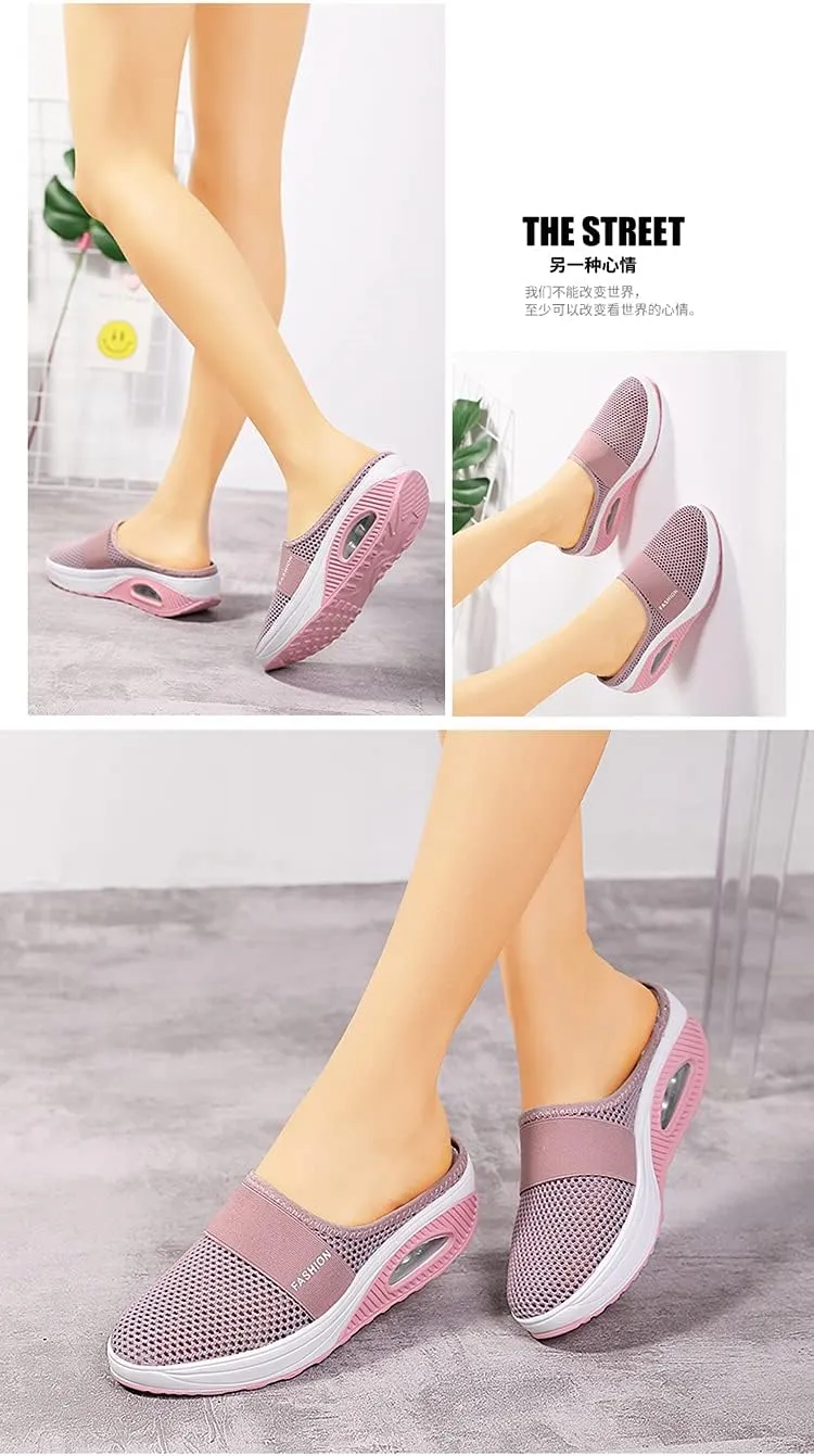 Women's Air Cushion Slip-On Walking Shoes- Orthopedic Diabetic Walking Shoes, Mesh Orthopedic Diabetic Walking Shoes