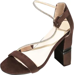 Womens Chunky Low Heel Pump Sandals Cross Strappy Open Toe Wedding Evening Party Dress Shoes Ankle Buckle Pump Heels