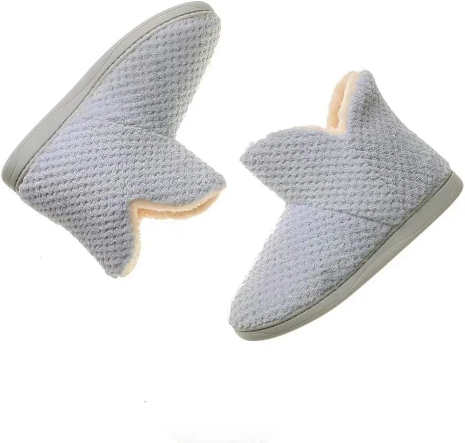 Women's Cozy Bootie Slippers Fuzzy Outdoor Indoor House Slippers