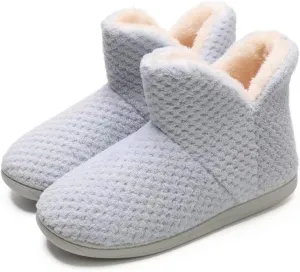 Women's Cozy Bootie Slippers Fuzzy Outdoor Indoor House Slippers