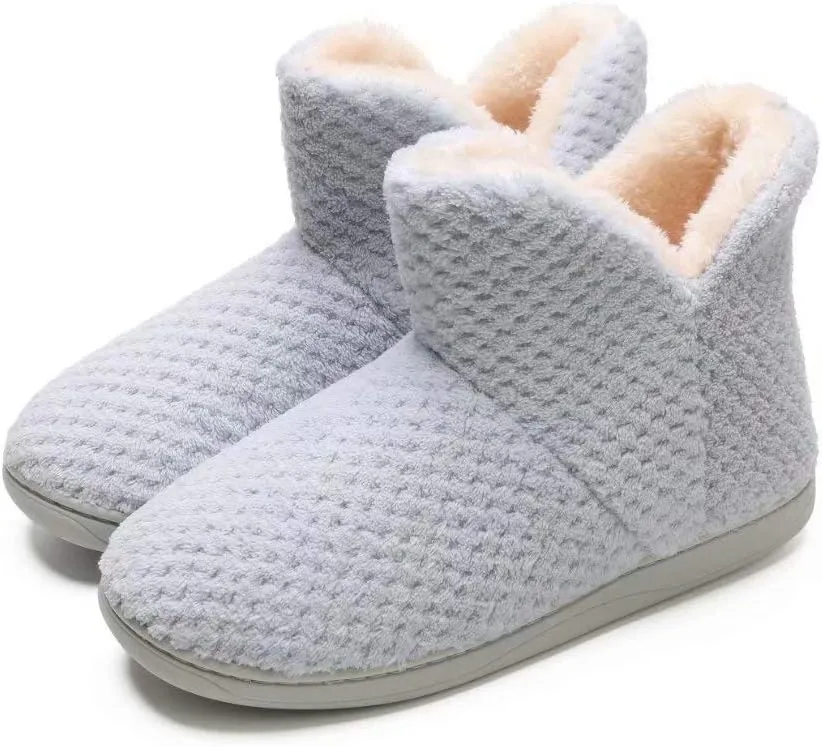 Women's Cozy Bootie Slippers Fuzzy Outdoor Indoor House Slippers
