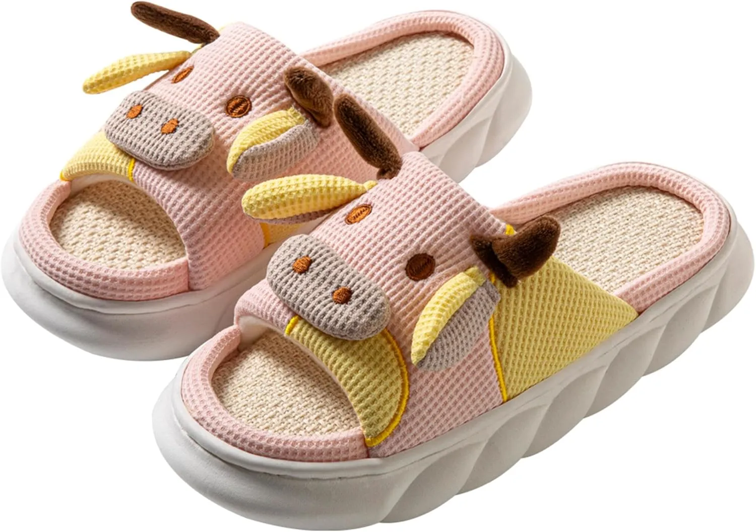 Women's Cute Animal Pig Slippers - Soft, Cosy Four Seasons Home Linen Slippers