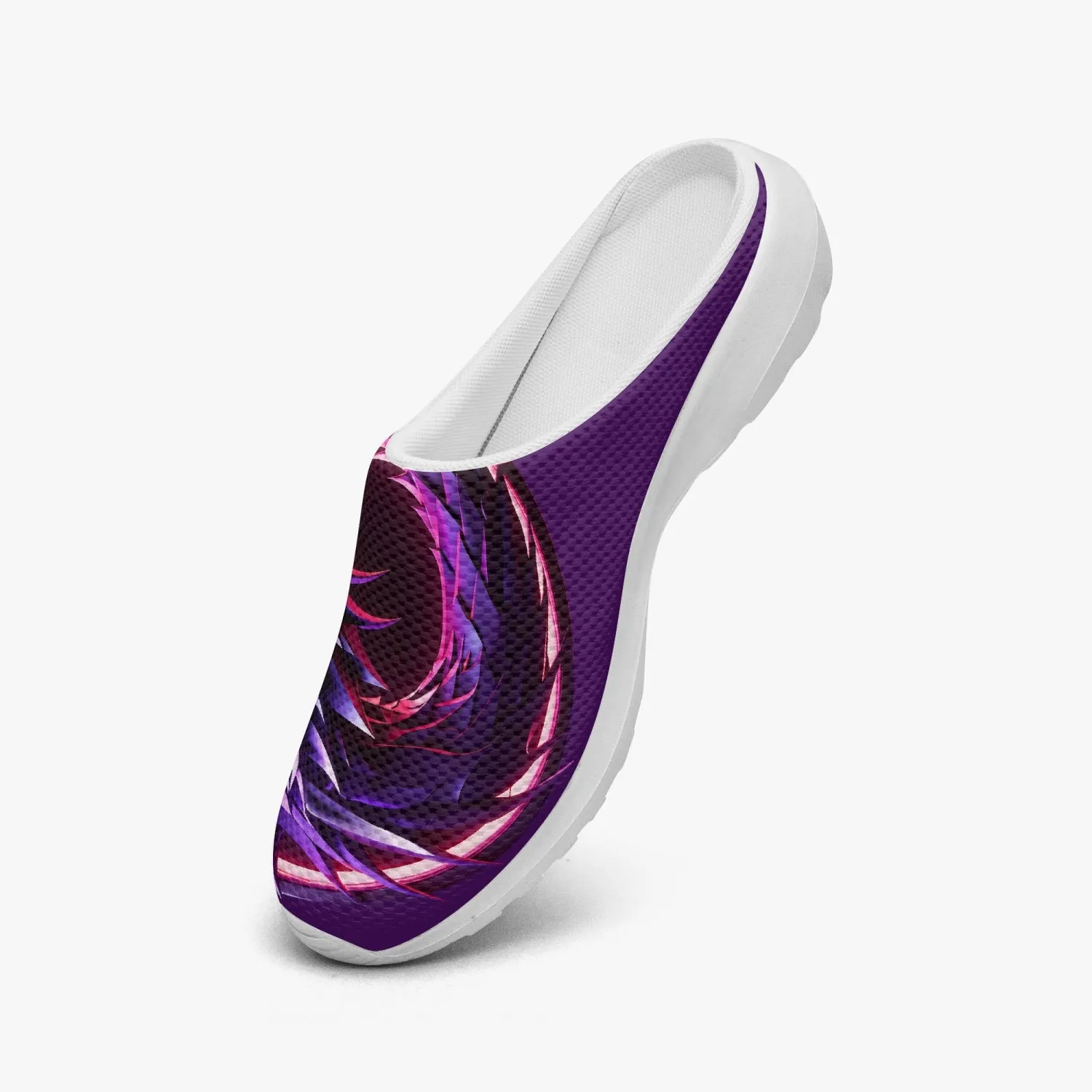 Women's Electric Purple Dragon Slip-On Shoes