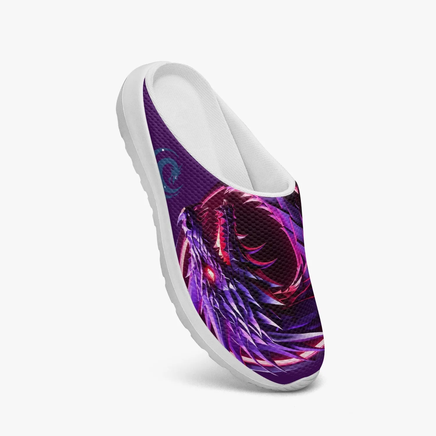 Women's Electric Purple Dragon Slip-On Shoes