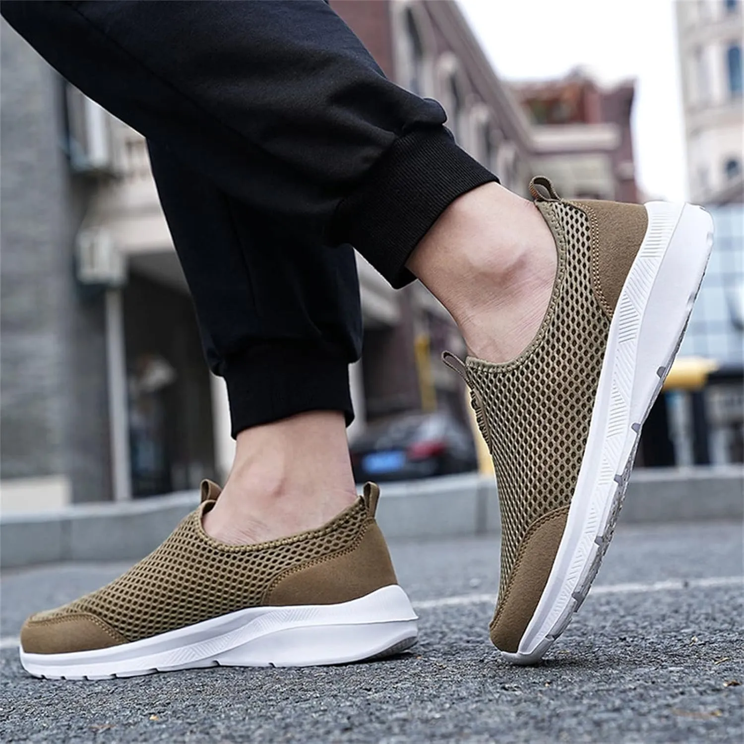 Women's Fashion Sneaker Mesh Slip On Black Non Slip Shoes for Women Comfortable Shoes Men Casual Casual Loafers for Women Men's White Sneakers