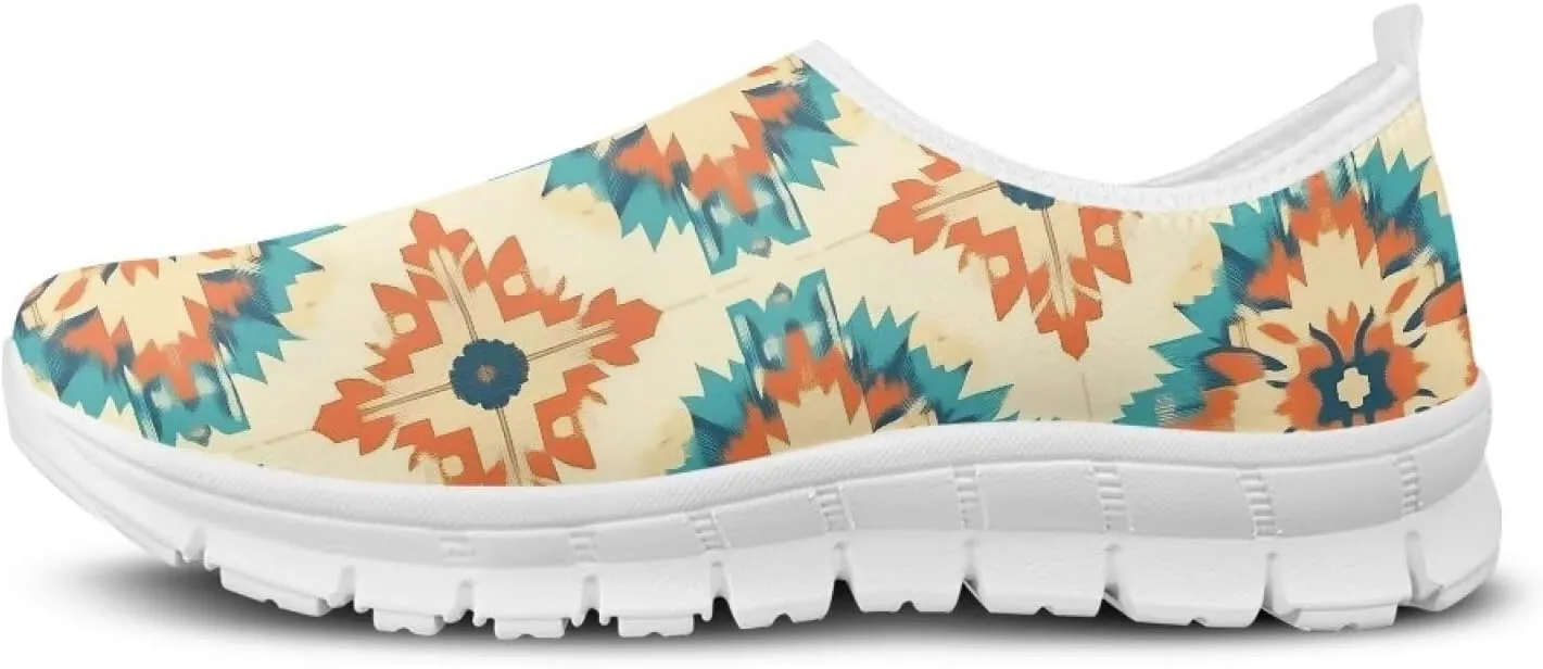 Women's Fashion Sneakers Slip On Walking Loafers Travel Shoes（White Sole）