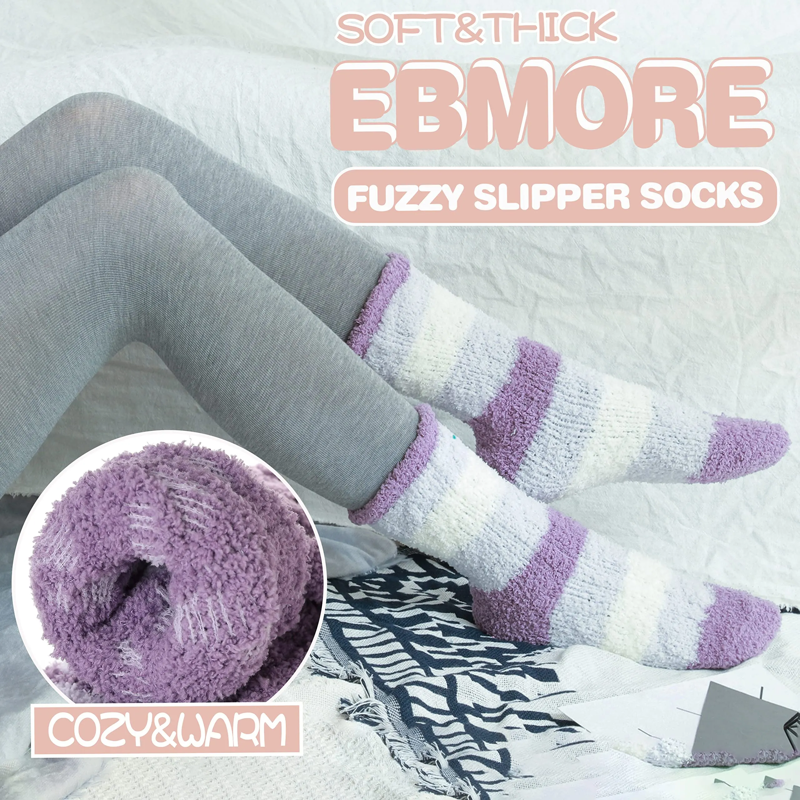 Womens Fluffy Cozy Socks