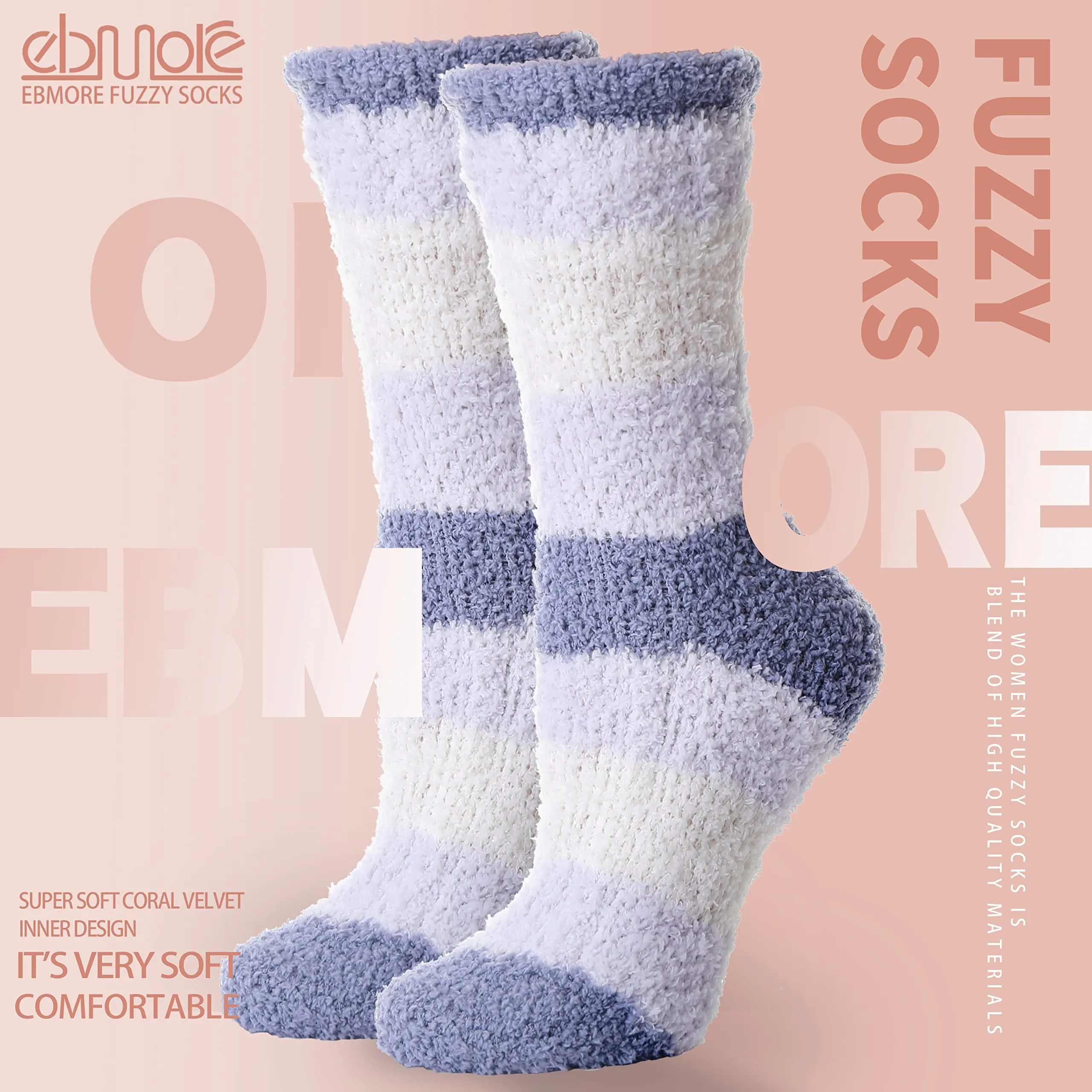 Womens Fluffy Cozy Socks