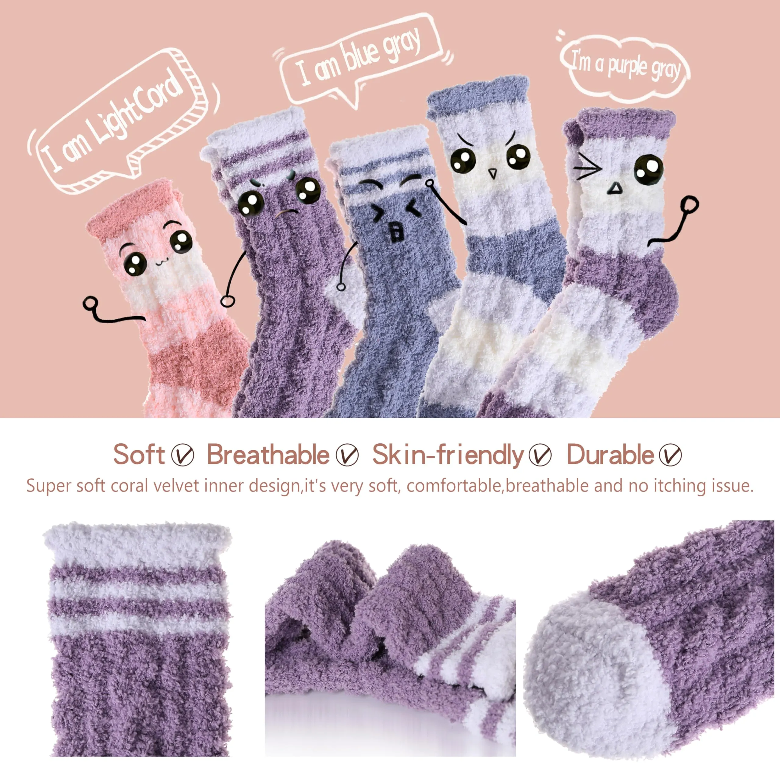 Womens Fluffy Cozy Socks