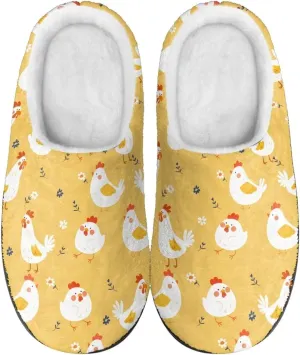 Women's Fuzzy Slip-on Slippers Warm Cozy Soft Lightweight Memory Foam Indoor House Shoes Size 34-50