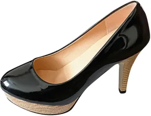 Women's Heels Classic Close Toe High Heels Chunky Platform Dress Pump Shoes Comfort Wedding Party Office Work Shoes