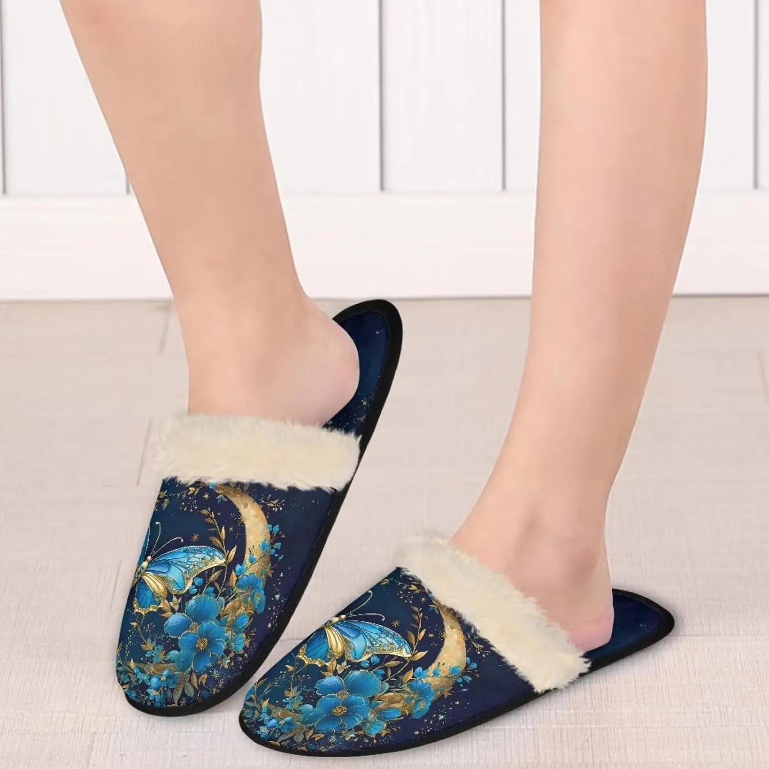 Women's House Shoes Full Fuzzy Ultra Lightweight Winter Slippers