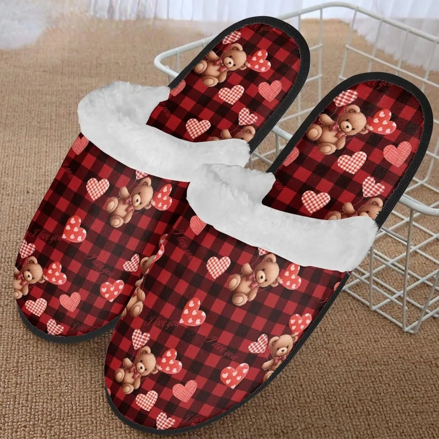 Women's House Shoes Full Fuzzy Ultra Lightweight Winter Slippers