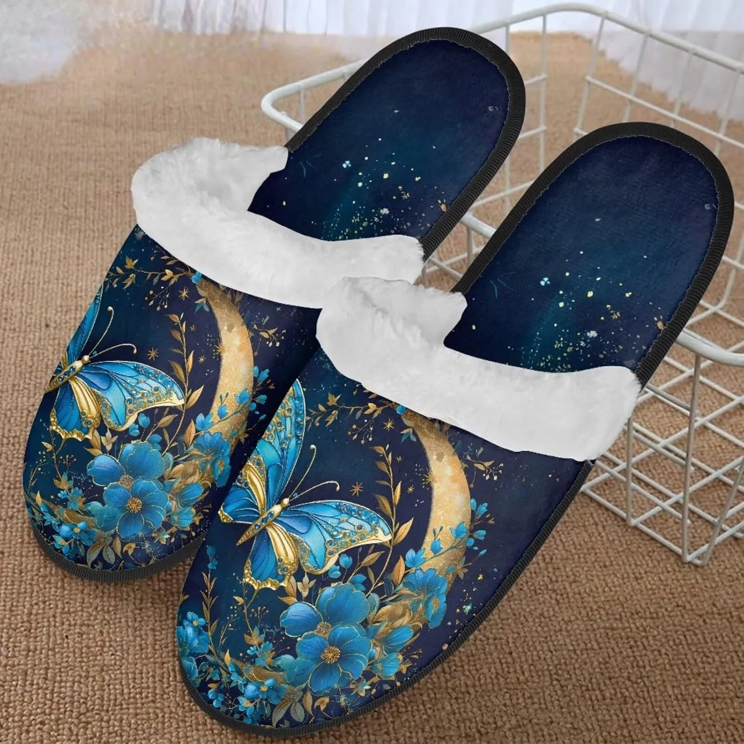 Women's House Shoes Full Fuzzy Ultra Lightweight Winter Slippers