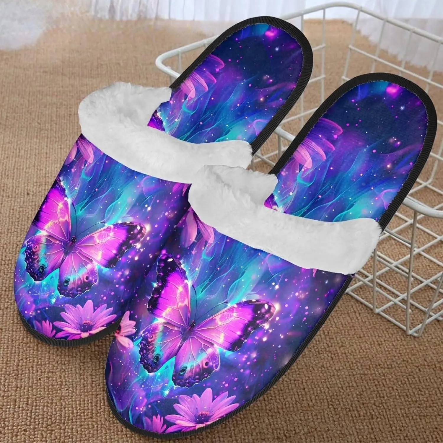 Women's House Shoes Full Fuzzy Ultra Lightweight Winter Slippers