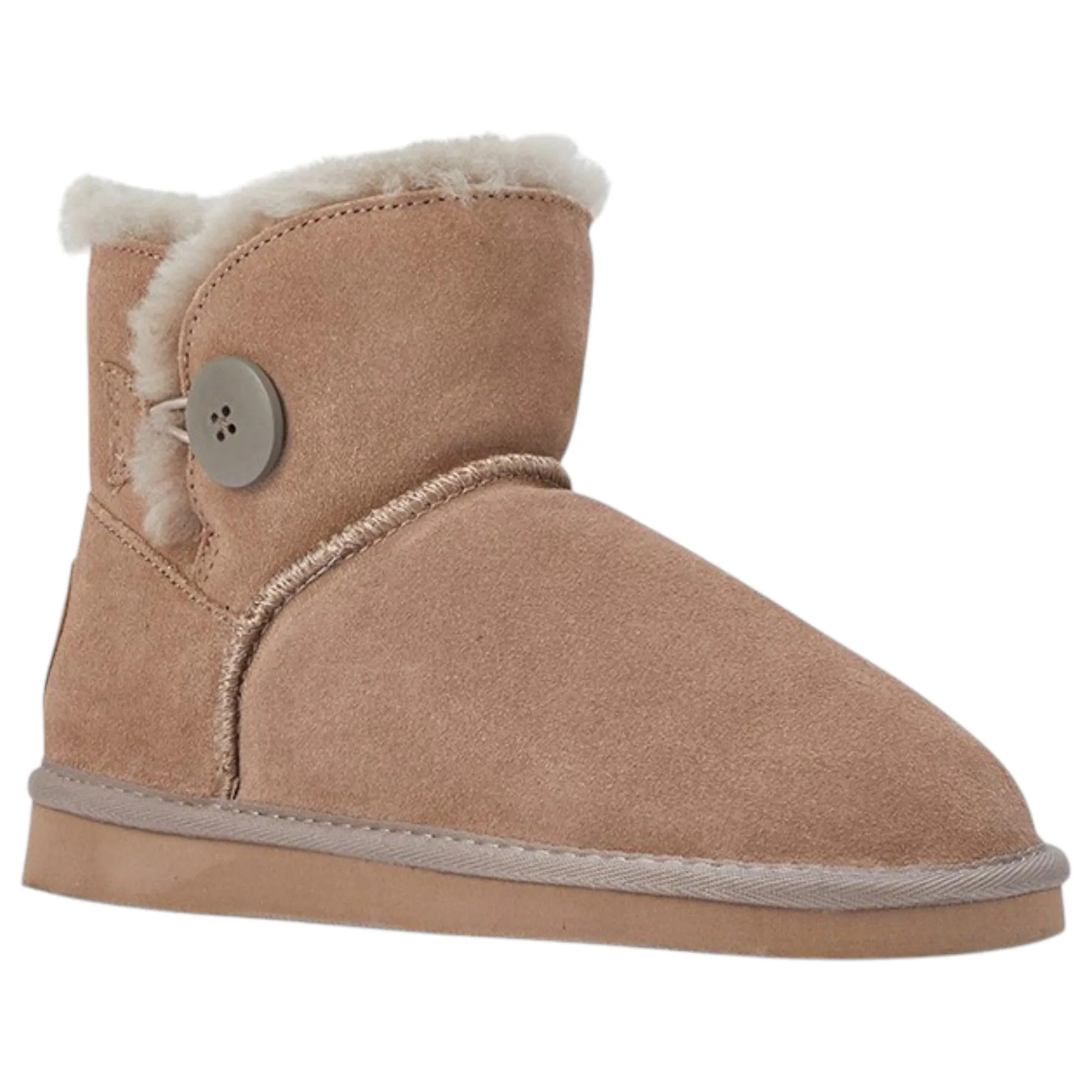 Womens Hush Puppies Lounge Slippers Warm Winter Slip On Shoes Taupe