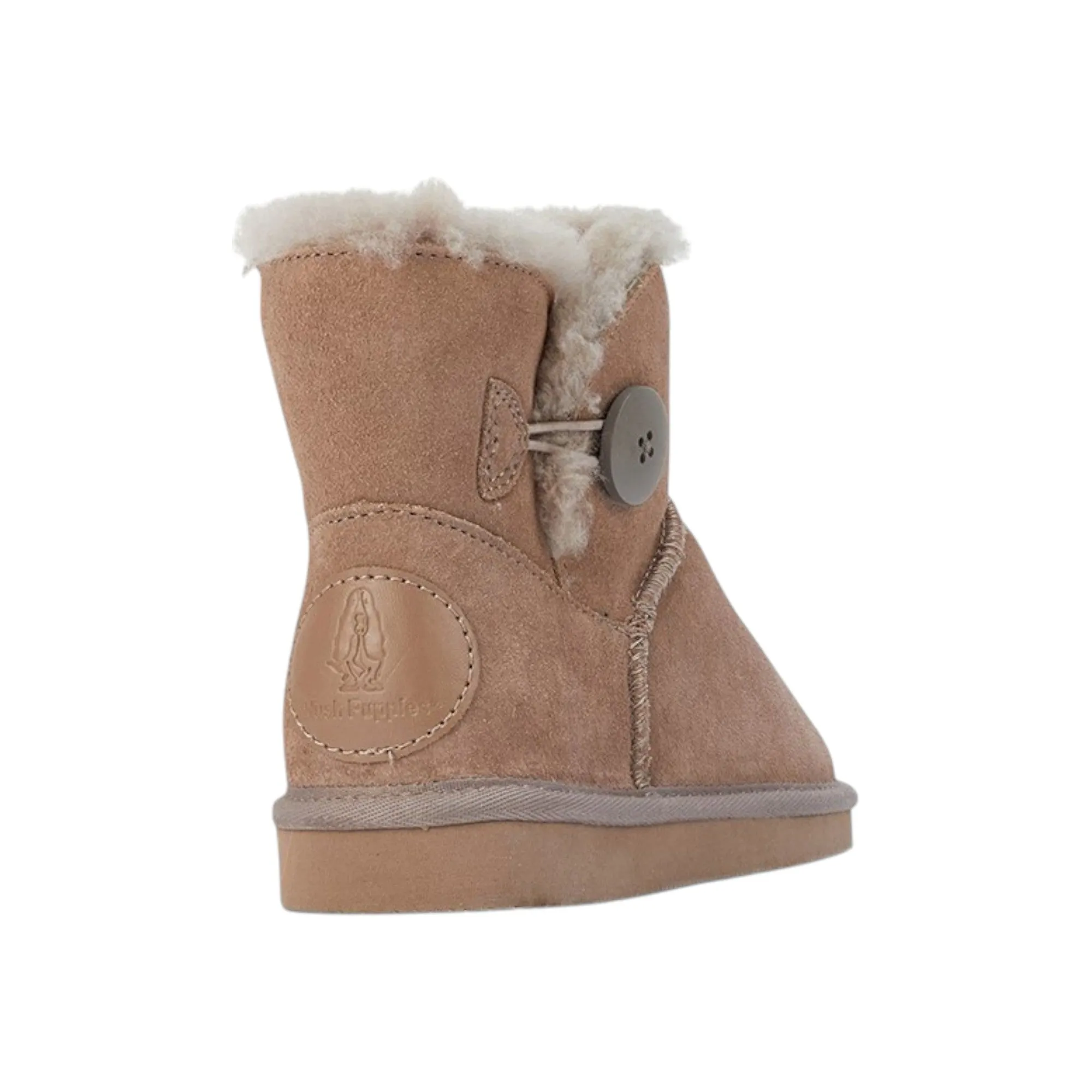 Womens Hush Puppies Lounge Slippers Warm Winter Slip On Shoes Taupe
