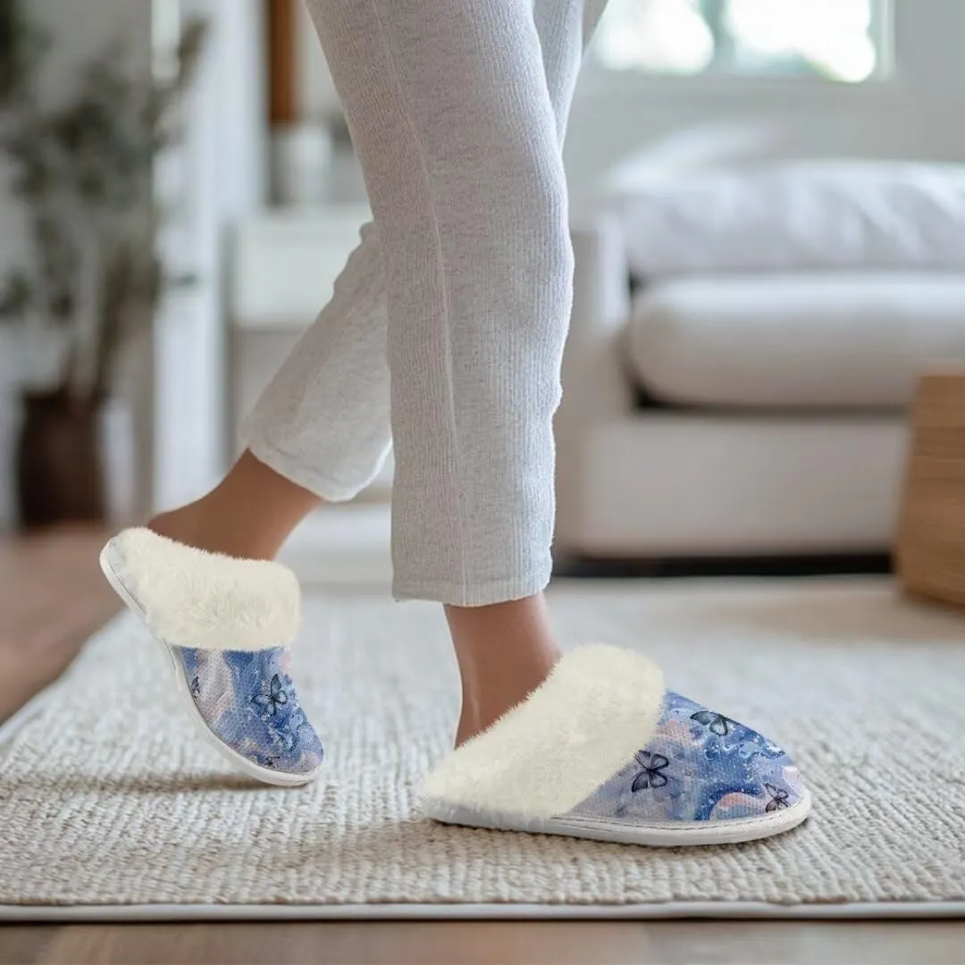 Womens Mens Fuzzy Slippers Lightweight Non-Slip House Shoes Indoor Outdoor Slipper