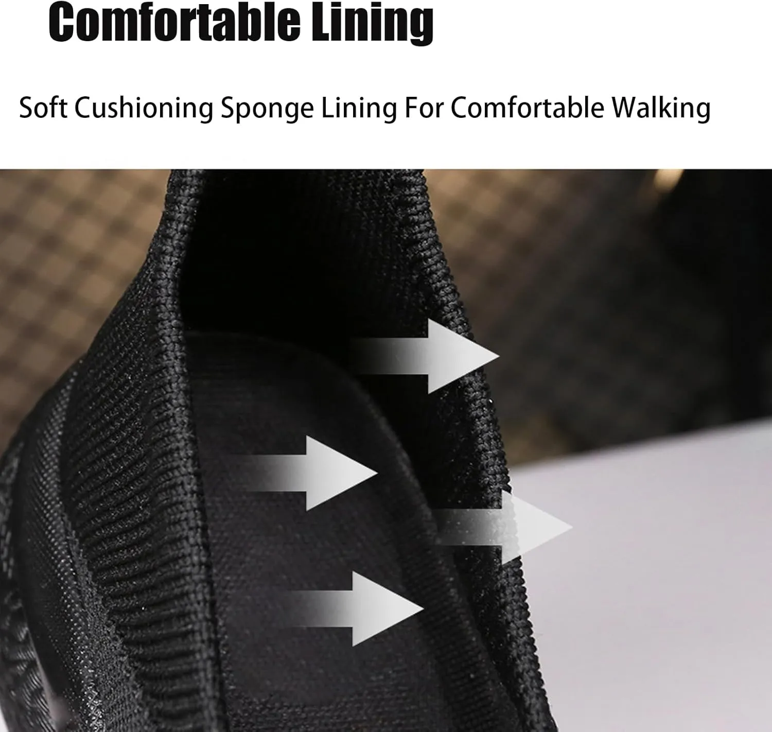Women's Mesh Slip-On Platform Walking Shoes Comfort Lightweight Breathable Elastic Mouth Nurse Walking Work Shoes for Workout for Plantar Fasciitis Standing All Day
