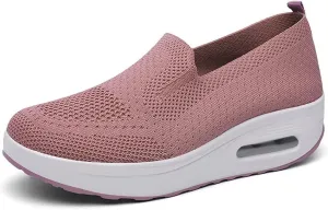 Women's Orthopedic Sneakers,Mesh Elastic Thick Sole Sneakers,2023 New Orthopedic Walking Shoes with Arch Support Sandals,Premium Fashion Platform Sneakers Comfortable Walking Shoes