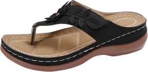 Womens Sandals Comfortable Trendy Flip Flops Open Toe Slides Cushion Footbed Platform Wedge Summer Beach Shoes Hiking Workout