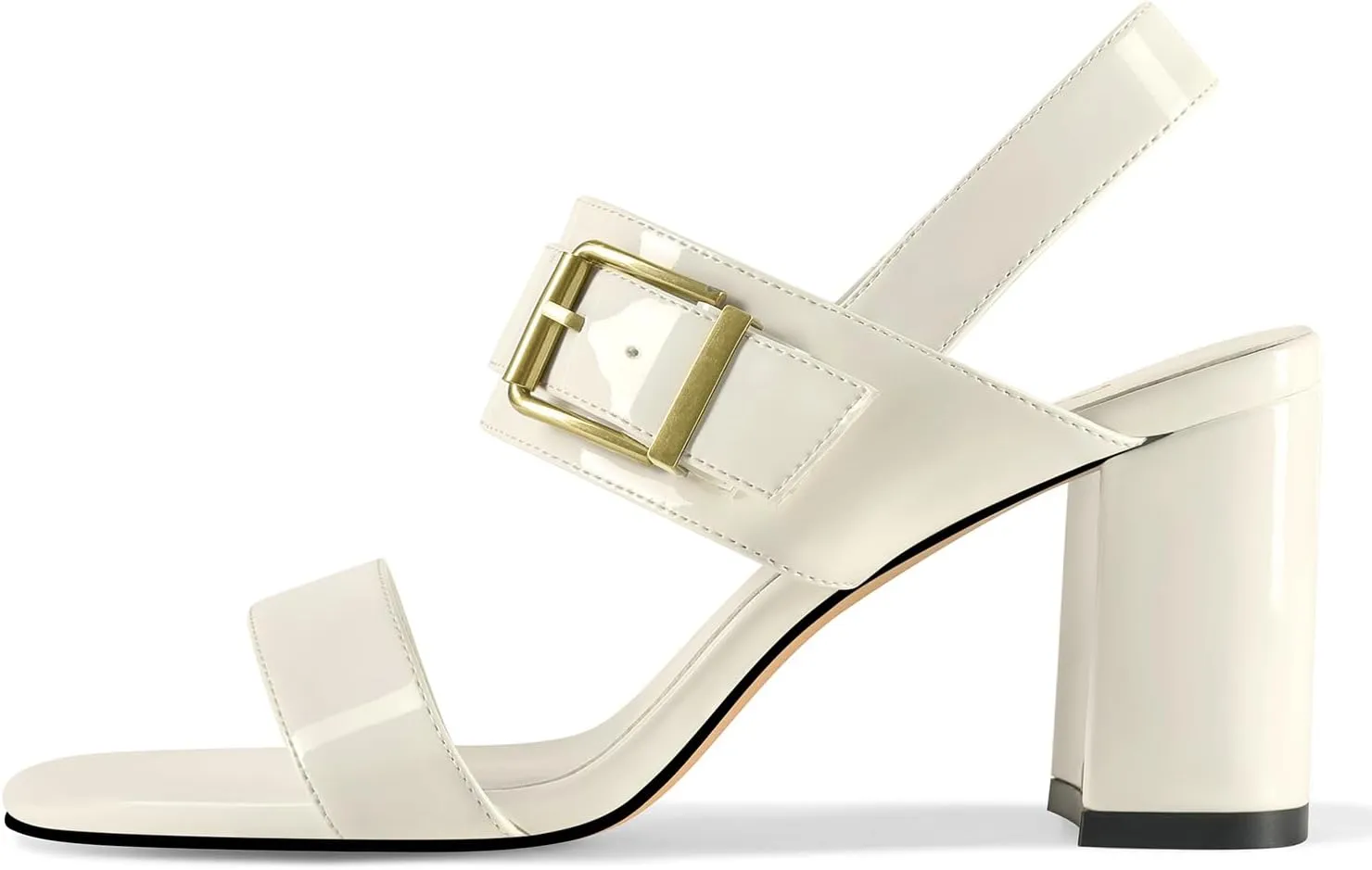 Womens Sandals High Heels Chunky Comfortable Strappy Buckle Ankle Strap Pumps Open Toe Dress Bridal Party Prom Wedding Shoes